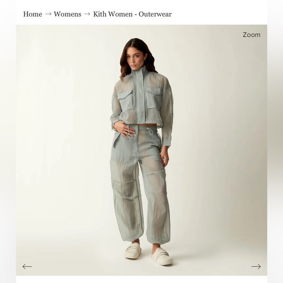 Brand new never worn Kith jumpsuit crop top and parachute pants
